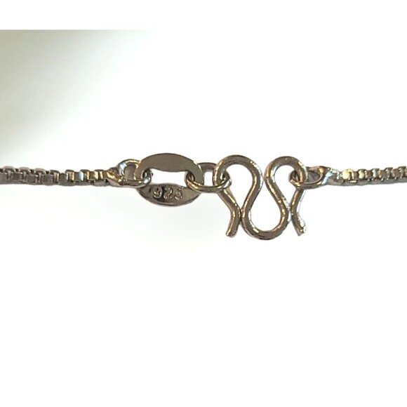 Solitaire Pendant 925 Sterling Silver Plated Cubic Zirconia Necklace 18" - Picture 4 of 5